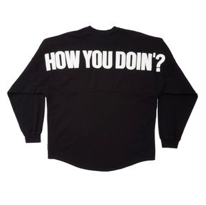 Friends “How You Doin?” Black Long Sleeve Tee